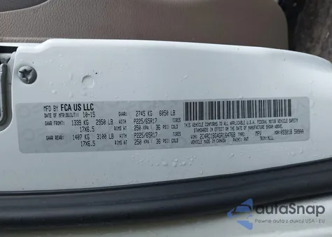 2016 Chrysler Town & Country Touring z USA, uszkodzony, nr VIN 2C4RC1BG4GR164768